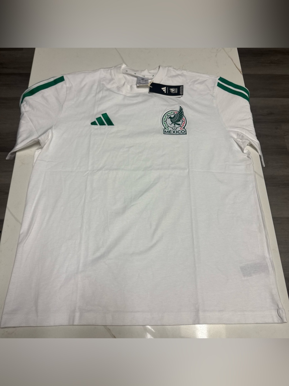 adidas Men's Mexico DNA T-shirt #JZ6471  In White Size XL